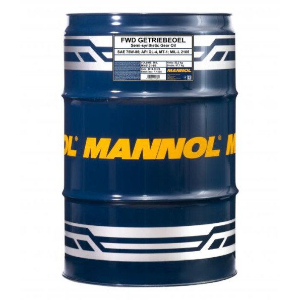 Трансмісійне масло MANNOL FWD 75W85 GL4 Getriebeoel 60 л.