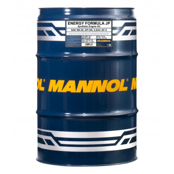 Моторные масло MANNOL 7714 Energy Formula JP 60 л.