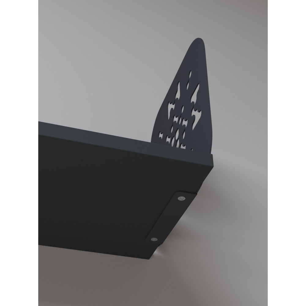 Полка навесная 22х80х22 см из ЛДСП Антрацит - Фото 2