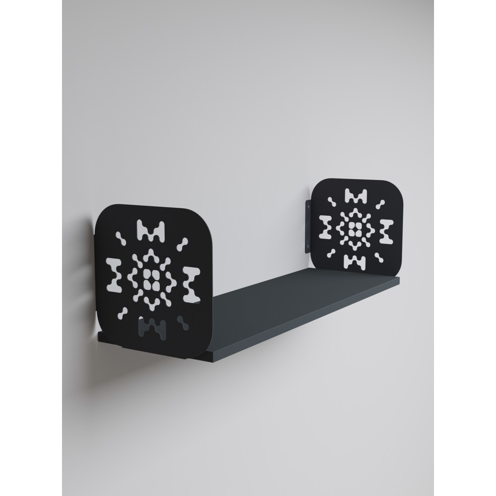 Полка навесная 22х80х22 см из ЛДСП Антрацит - Фото 4