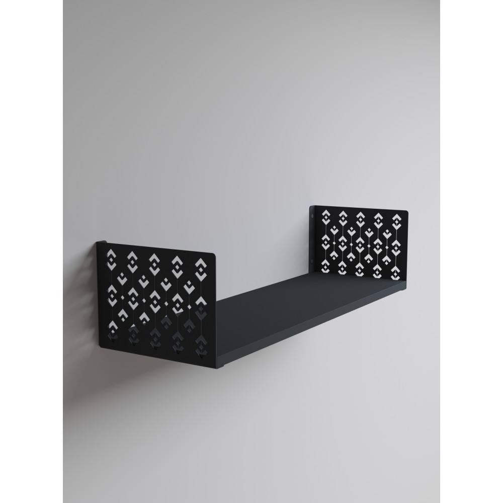 Полка навесная 17х90х22 см из ЛДСП Антрацит 381003 - Фото 4