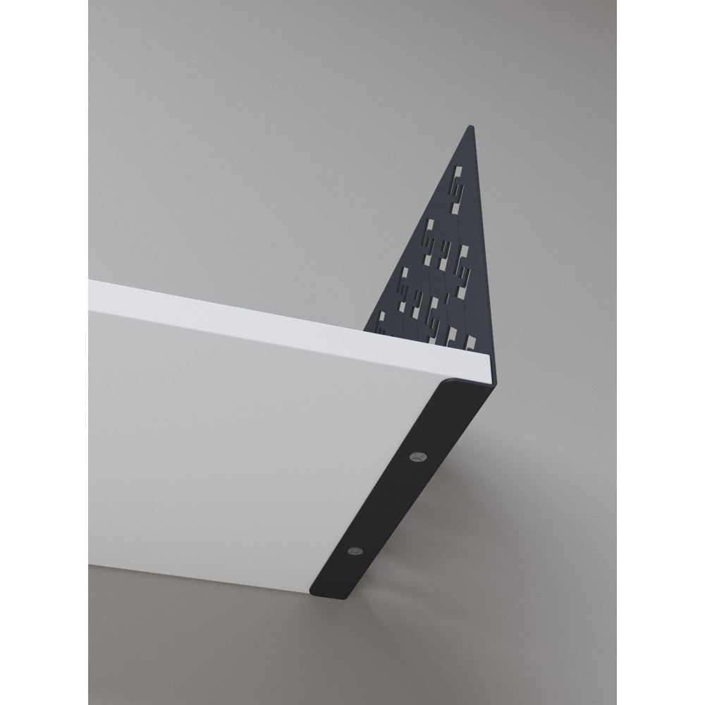 Полка навесная 17х90х22 см из ЛДСП Антрацит - Белая 381002 - Фото 2