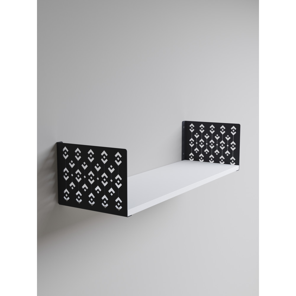 Полка навесная 17х90х22 см из ЛДСП Антрацит - Белая 381002 - Фото 4