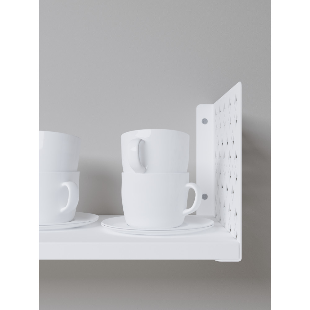 Полиця навісна 17х90х22 см з ЛДСП Біла 381004 - Фото 3