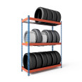 Стеллаж для колес и шин 168х180х50 см сине-оранжевый 3 яруса M-tire