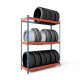 Стеллаж для колес и шин 168х180х50 см сине-оранжевый 3 яруса M-tire -
                                                        Фото 1
