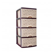 Комод пластиковый 90х38х47 см с выдвижными ящиками бежевый Эффект Ажур Комод пластиковый 90х38х47 см с выдвижными ящиками бежевый Эффект Ажур