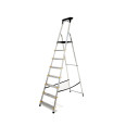 Драбина алюмінієва побутова 8 сходинок жовто-чорне покриття + полиця