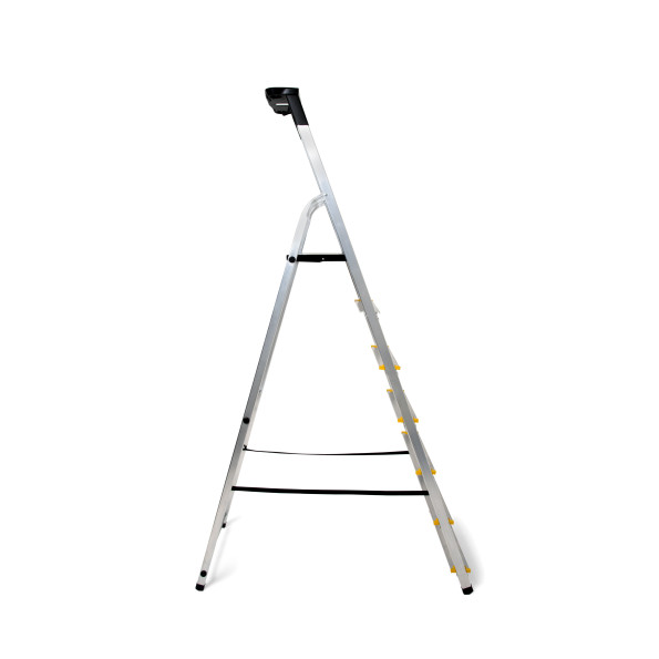 Драбина алюмінієва побутова 7 сходинок жовто-чорне покриття + полиця -
                                                        Фото 4