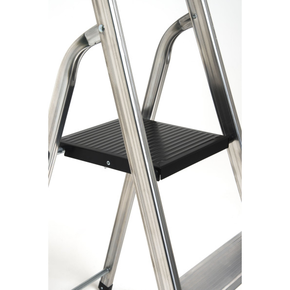 Драбина алюмінієва побутова 8 сходинок жовто-чорне покриття + полиця -
                                                        Фото 5