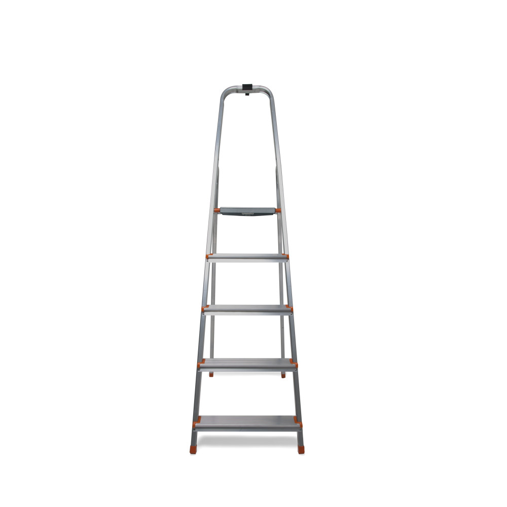 Драбина алюмінієва побутова 5 сходинок 168 см - Фото 3