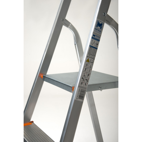 Драбина алюмінієва побутова 4 сходинки 145 см -
                                                        Фото 5