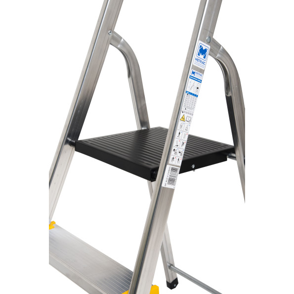 Драбина алюмінієва побутова 3 сходинки 121 см -
                                                        Фото 5