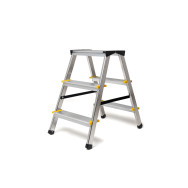 Драбина алюмінієва двостороння 2х3 сходинки 60 см КОМФОРТ