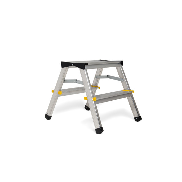 Лестница алюминиевая мини двусторонняя 2х2 ступеньки 380 см КОМФОРТ -
                                                        Фото 2