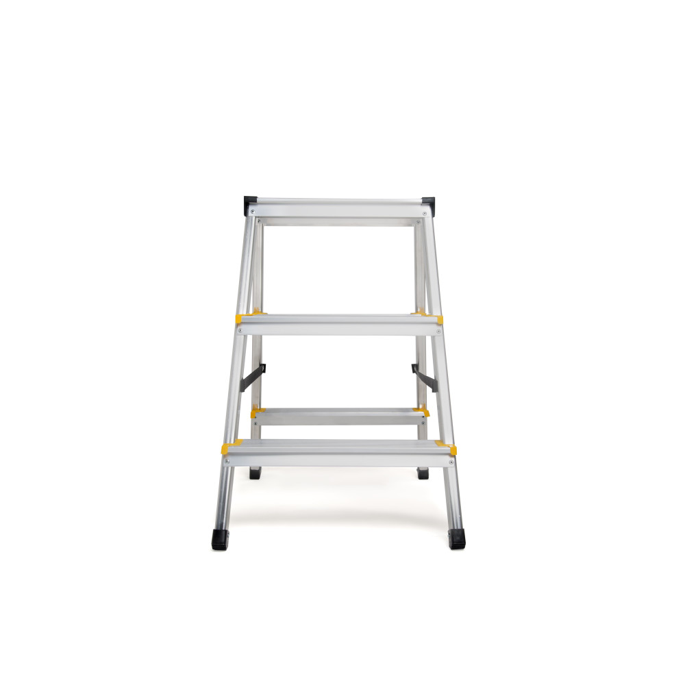Лестница алюминиевая двусторонняя 2х3 ступеньки 60 см КОМФОРТ - Фото 3