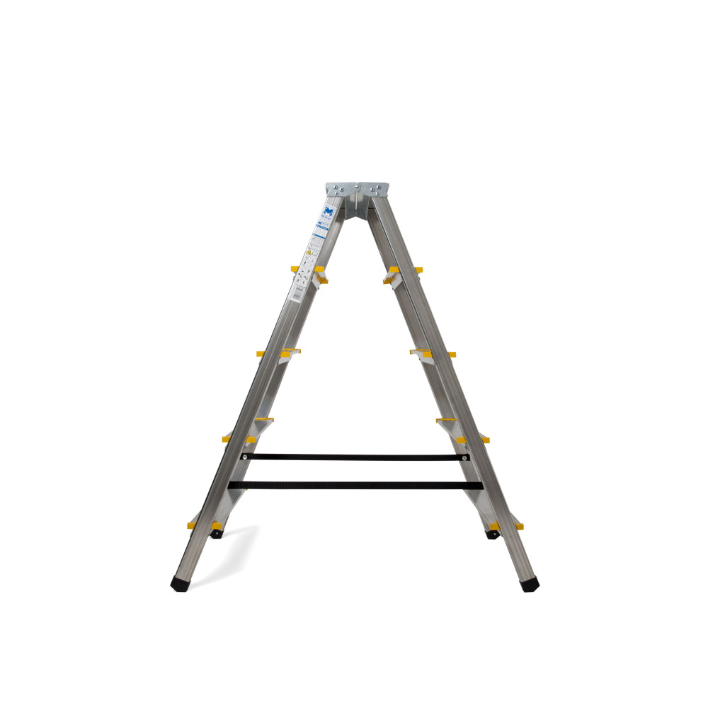 Драбина алюмінієва двостороння 2х5 сходинок 102 см - Фото 4