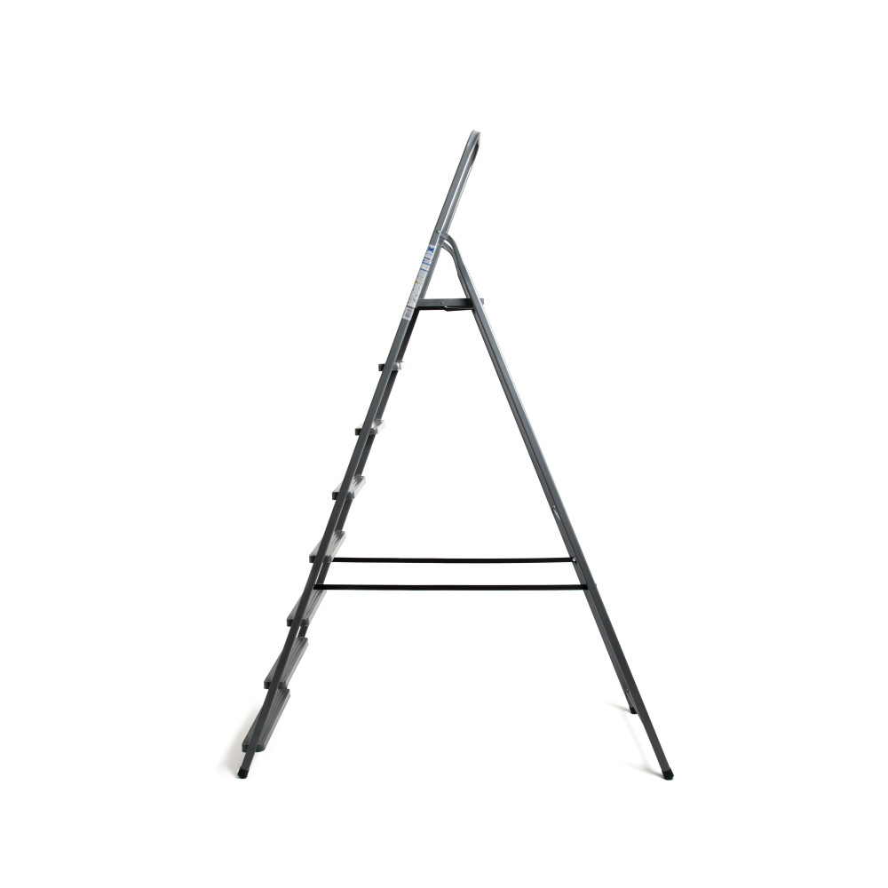 Лестница стальная бытовая 8 ступенек серая - Фото 4