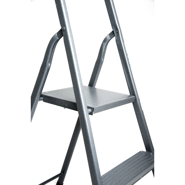 Драбина сталева побутова 5 сходинок серая 173 см -
                                                        Фото 5