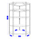 Стеллаж металлический угловой 180х90х45 см БЕЛЫЙ 5 полок МДФ БОНА для дома, кладовки, на балкон -
                                                        Фото 5