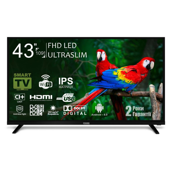 Телевизор Prime Technics 43F10S8FR LED HD диагональ 43