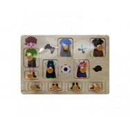 Развивающая игрушка Рамка-вкладыш MD 2384-01 деревянная ( 2384-013 (Мальчик))