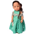 Интерактивная кукла в платье M 5414-15-2 с изучением стран и цифр (Turquoise)