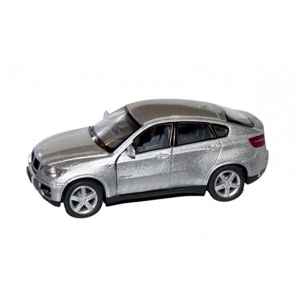 Коллекционная игрушечная машинка BMW X6 KT5336W инерционная (Серебристый) Коллекционная игрушечная машинка BMW X6 KT5336W инерционная (Серебристый)