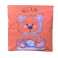 Корзина для игрушек CLR618 хлопок, водонепроницаемая пропитка, 50*40*50 см (Медведь)