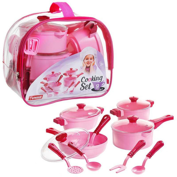 Игровой набор посуды Cooking Set Юника 71726, 9 предметов Игровой набор посуды Cooking Set Юника 71726, 9 предметов