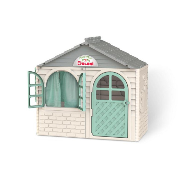 ігровий Домик со шторками Doloni Toys 02550/15 Бело-Бирюзовий ігровий Домик со шторками Doloni Toys 02550/15 Бело-Бирюзовий