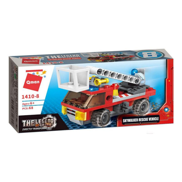 Конструктор Qman 1410-1-8 Пожарная техника, 79 дет (Skywalker Rescue Vehicle) Конструктор Qman 1410-1-8 Пожарная техника, 79 дет (Skywalker Rescue Vehicle)