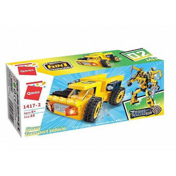 Детский Конструктор Qman 1417-1-6 стройтехника, 79 дет (Heavy Transport Vehicle)