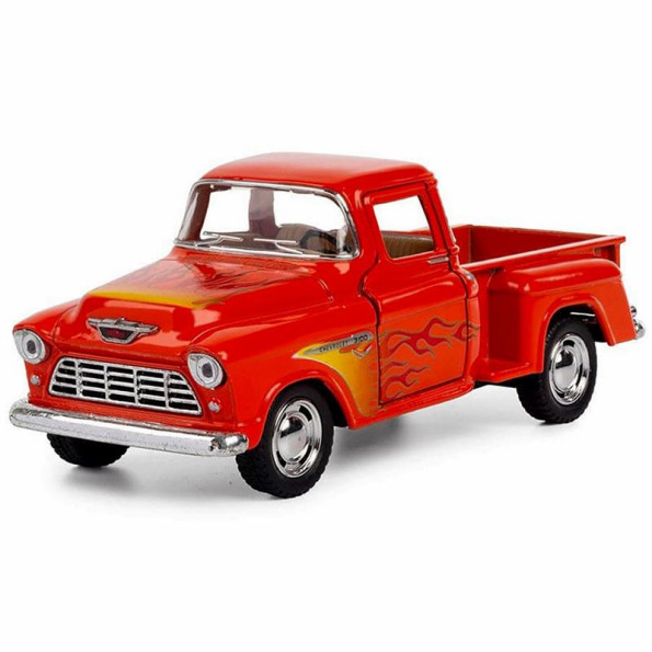 Машинка металлическая инерционная Пикап Chevy Stepside (1955) Kinsmart KT5330FW 1:32 (Оранжевый)
