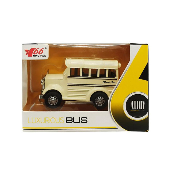 Детский металлический Автобус Bambi MY66-Q1215 инерционный (Кремовый) Детский металлический Автобус Bambi MY66-Q1215 инерционный (Кремовый)