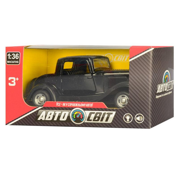 Дитяча металева машинка Ford АвтоСвіт AS-2033 масштаб 1:36 (Черний) Дитяча металева машинка Ford АвтоСвіт AS-2033 масштаб 1:36 (Черний)