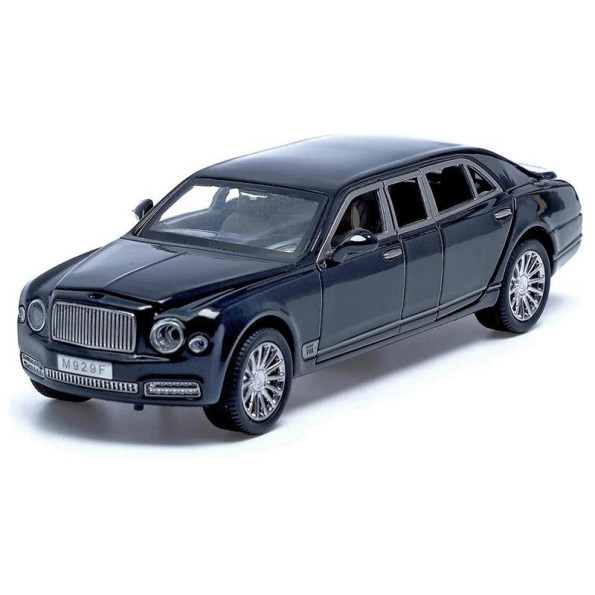 Дитяча металева машинка Bentley Mulsanne АВТОПРОМ 7694 на батарейках (Черний)