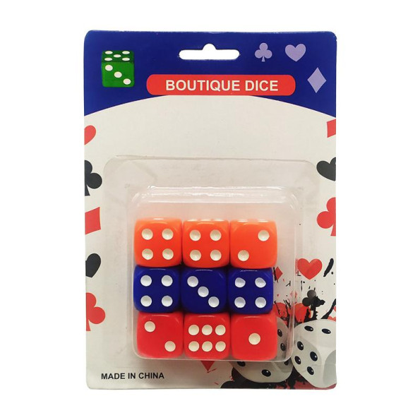 Кости игральные PlayGame IG-0541, 9 шт. (Разноцветный)