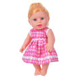 Детская кукла с бутылочкой 396M, 29 см (Розовый)