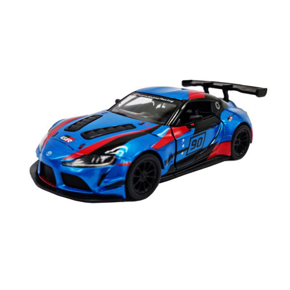 Металлическая машинка Toyota GR Supra Kinsmart инерционная, 1:36 (Синий)