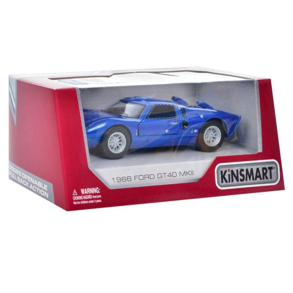 Металлическая машинка Ford 1966 GT40 MKII Kinsmart KT5427W 13 см (Синий)