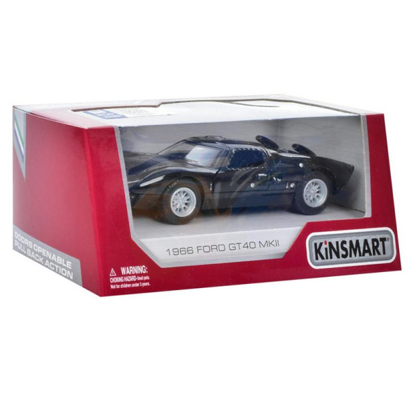 металева машинка Ford 1966 GT40 MKII Kinsmart KT5427W 13 см (Черний) металева машинка Ford 1966 GT40 MKII Kinsmart KT5427W 13 см (Черний)