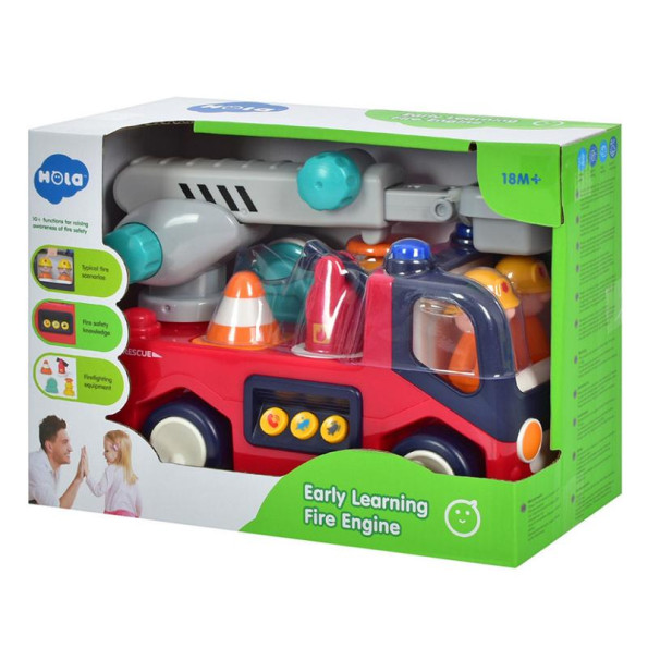 Дитяча Пожарная машинка Hola Toys E9998-HL со светом и звуком -
                                                        Фото 6