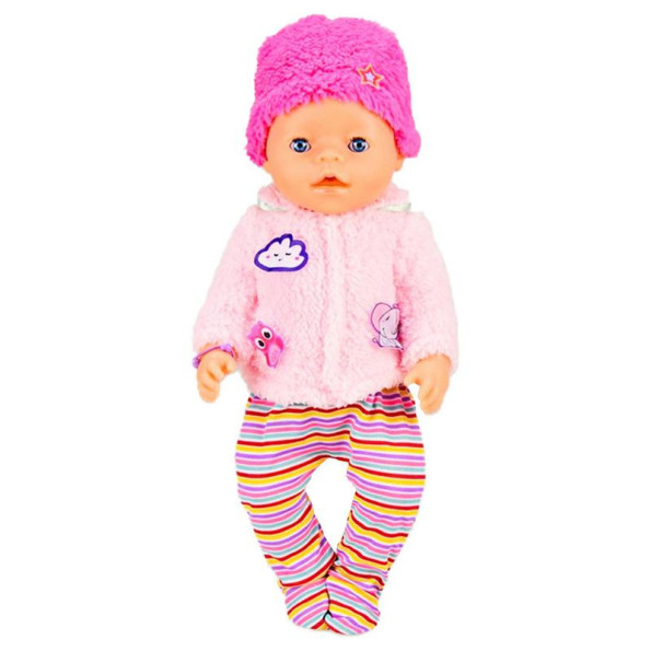 Дитяча Лялька-пупс BL037 в зимней одежде, пустишка, горшок, бутилочка (Вид 1)