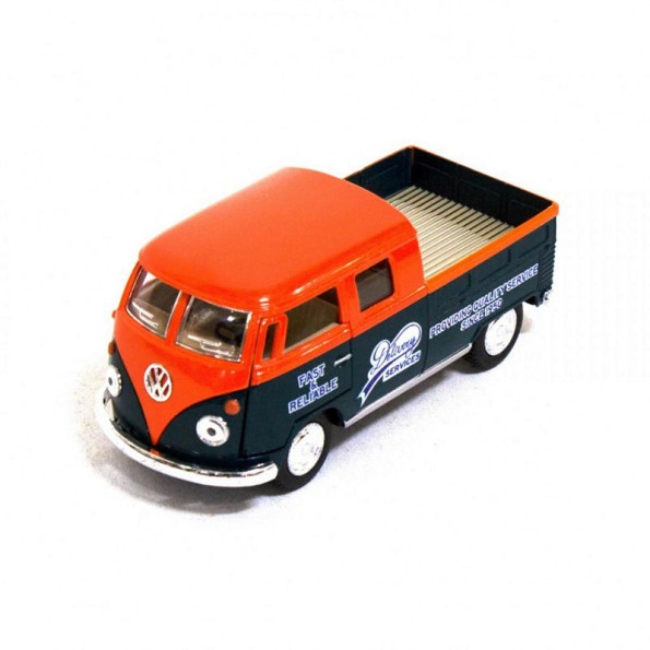 Детская модель машинки Volkswagen Bus Double Cab Pickup Delivery 1963 Kinsmart KT5396W инерционная, 1:34 (Orange) Детская модель машинки Volkswagen Bus Double Cab Pickup Delivery 1963 Kinsmart KT5396W инерционная, 1:34 (Orange)