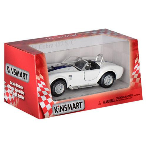 Дитяча колекційна машинка SHELBY COBRA інерційна (Белий)