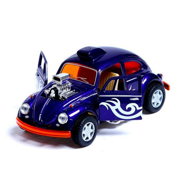 Машинка металева інерційна Volkswagen Beetle Custom Dragracer Kinsmart KT5405W 1:32 (Фиолетовий)