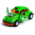 Машинка металлическая инерционная Volkswagen Beetle Custom Dragracer Kinsmart KT5405W 1:32 (Зеленый)