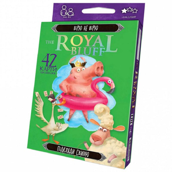 Карткова гра The ROYAL BLUFF RBL-01 на украинском язике (RBL-01-02U) Карткова гра The ROYAL BLUFF RBL-01 на украинском язике (RBL-01-02U)