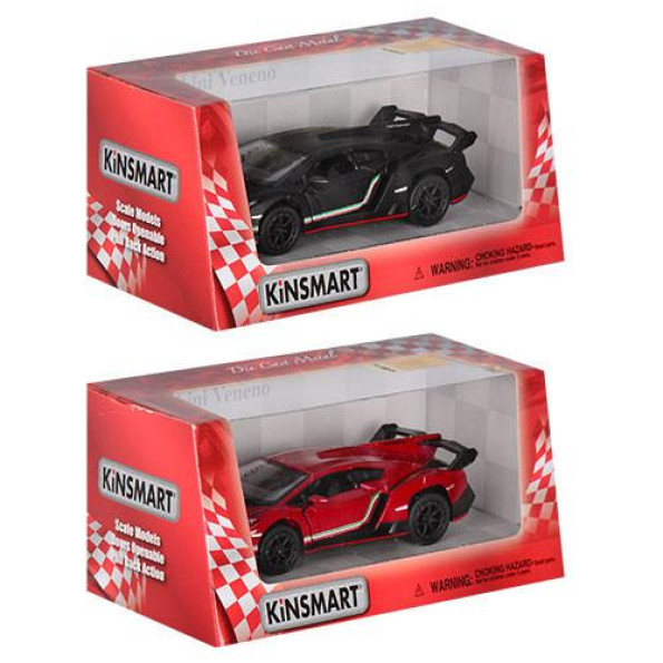 Дитяча колекційна машинка Lamborghini Veneno інерційна (Чорний)